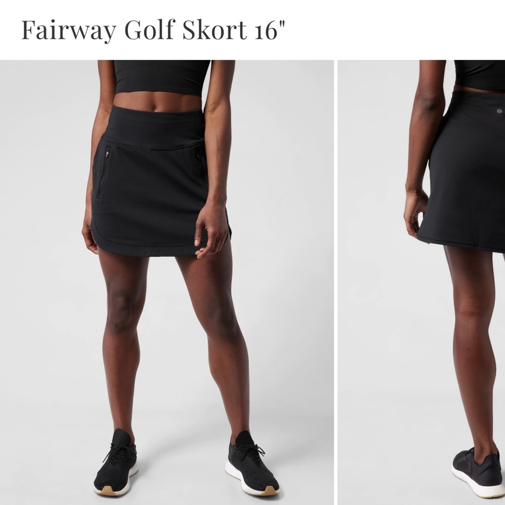 Athleta 🛍️ Black Fairway Golf Skort Size 1X